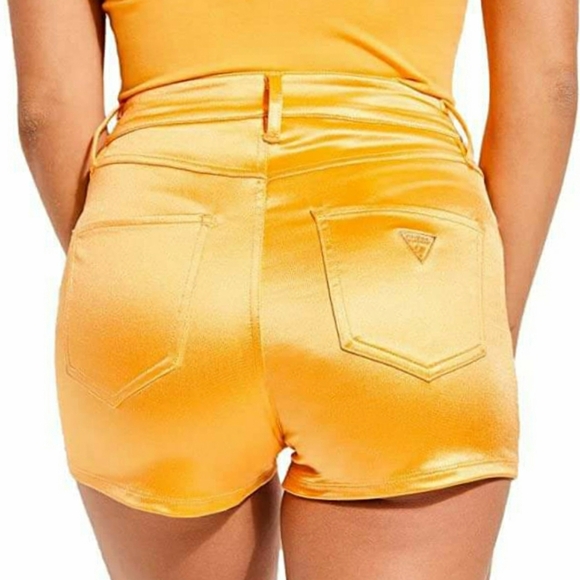 NEW GUESS Jamaica High Rise Casual Chino Shorts 4 - Picture 3 of 8